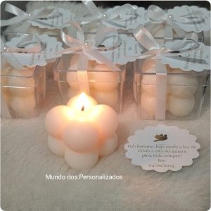 10 velas Bubble personalizadas lembrancinhas de batizado
